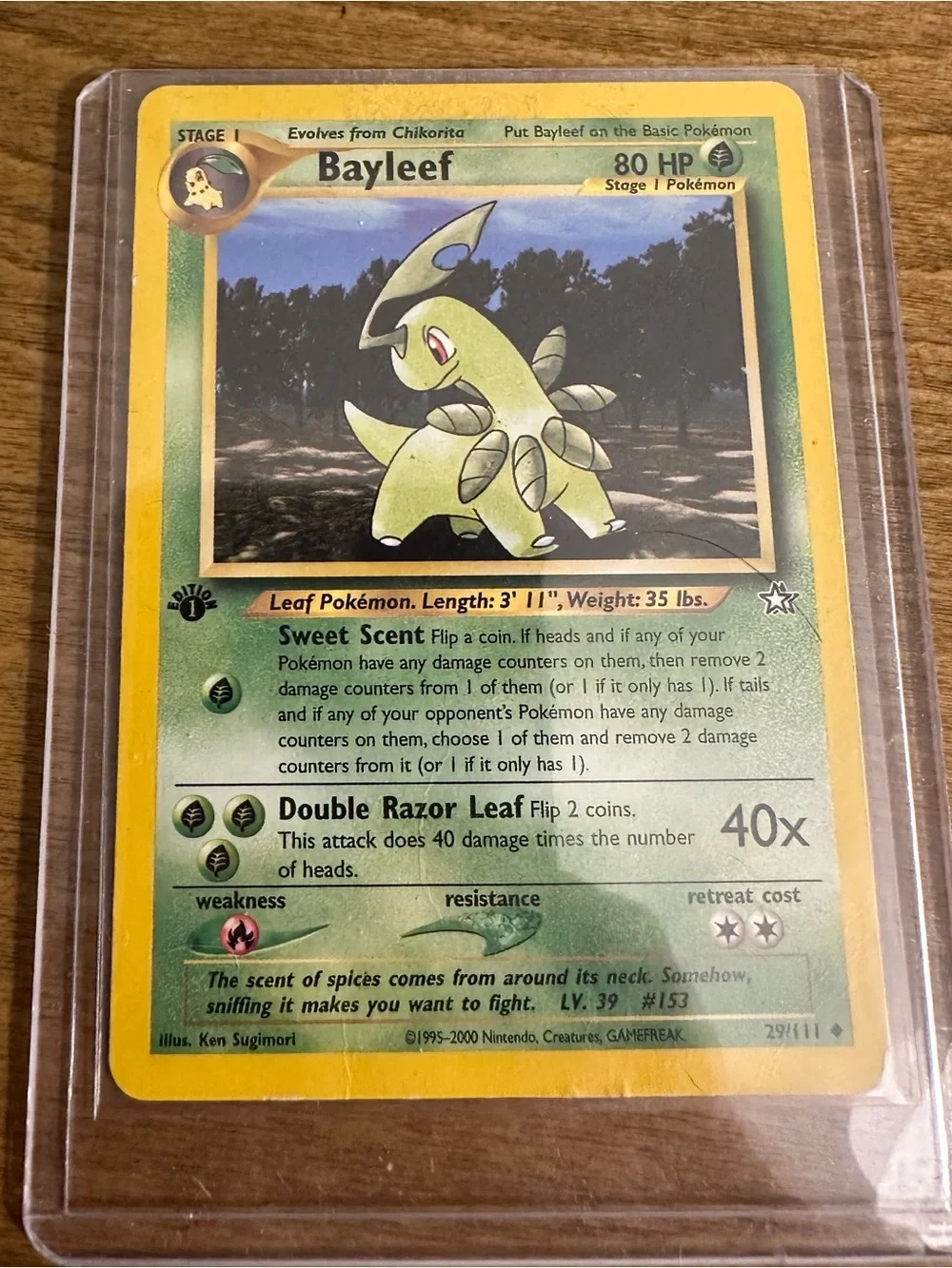 Pokemon Card Bayleef First Edition